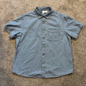 Old Navy Men’s Gray Textured Button-Up Shirt